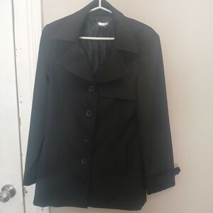 Atmosphere Y2K Classic Black Trench Coat